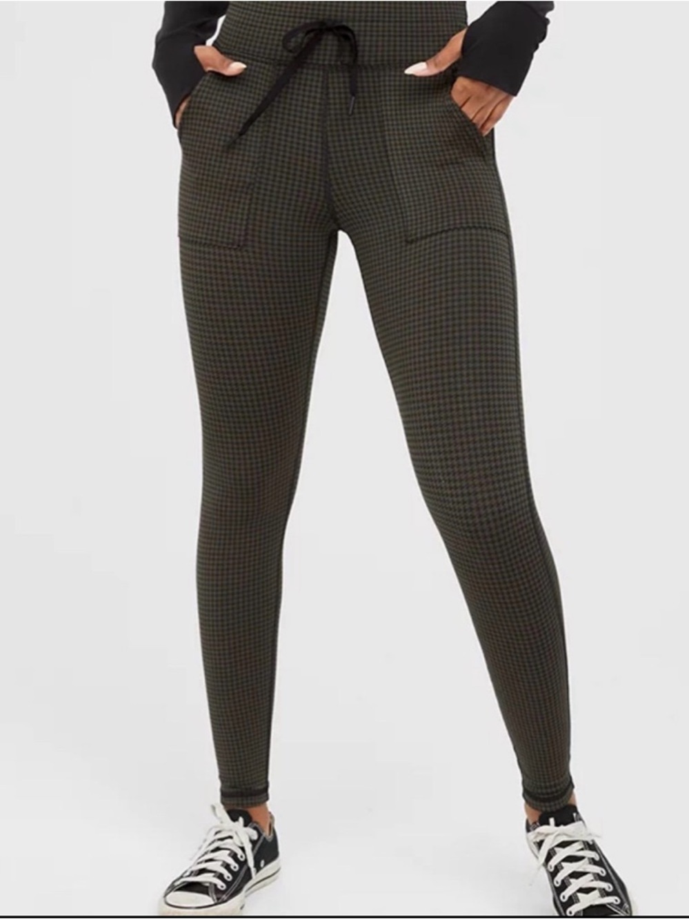 NWOT OFFLINE BY AERIE Mini Houndstooth Drawcord Leggings size XXL